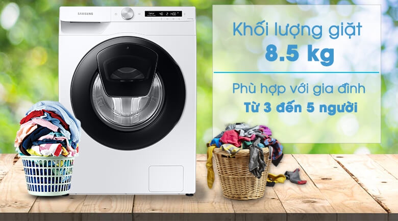 Máy Giặt Samsung Addwash Inverter 8.5kg WW85T554DAW/SV 1