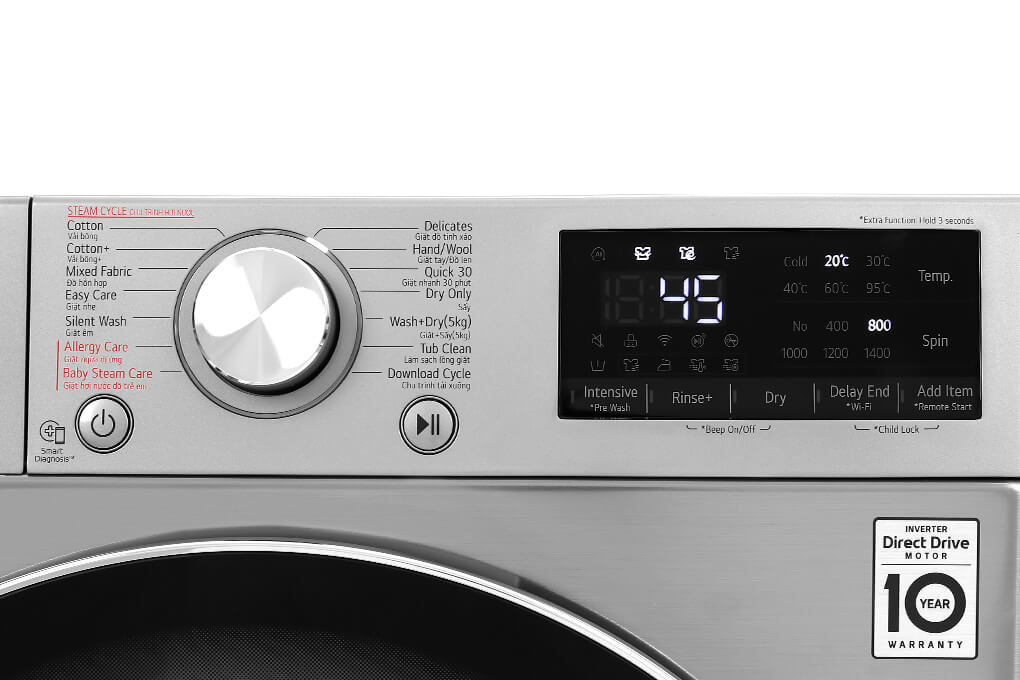 Máy Giặt Sấy LG Inverter 9 Kg FV1409G4V