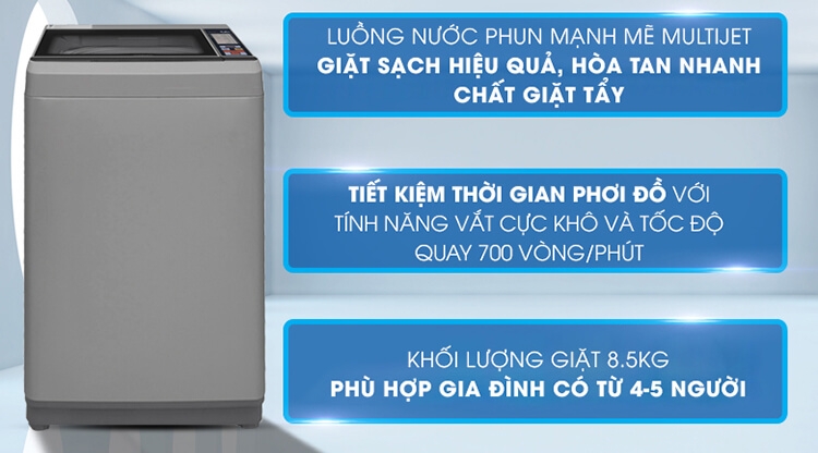 Máy giặt Aqua Inverter 8.5kg AQW-S85FT-N 2