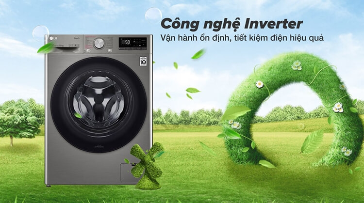 Máy Giặt LG Inverter 10 Kg FV1410S4P Lồng Ngang
