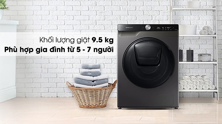 Máy Giặt Sấy Samsung Addwash Inverter 9.5kg WD95T754DBX/SV
