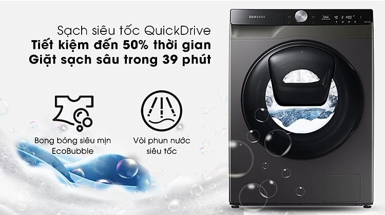 Máy Giặt Sấy Samsung Addwash Inverter 9.5kg WD95T754DBX/SV
