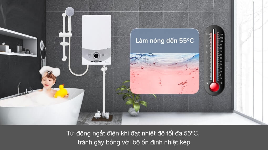 Máy Nước Nóng Trực Tiếp Ariston AURES SM45PE-SBS-VN 7