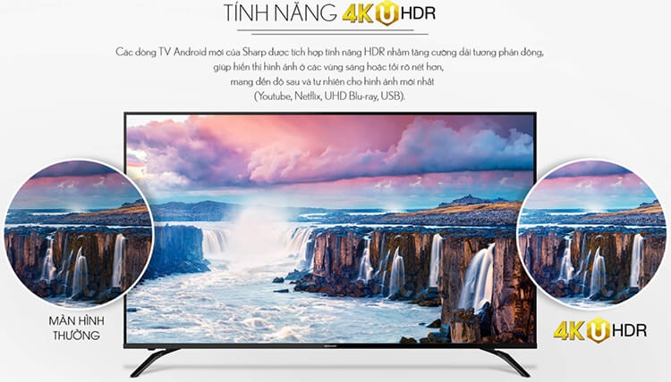 Android Tivi Sharp 4K 70 inch 4T-C70BK1X 2