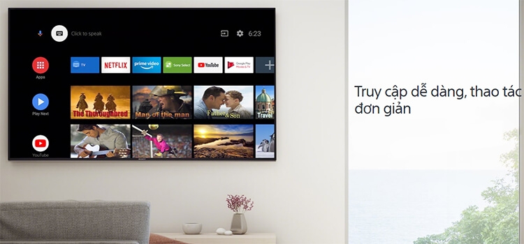 Android Tivi Sony 4K 43 inch KD-43X8050H 9
