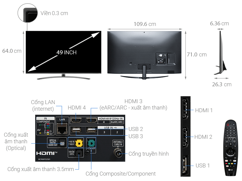 Smart Tivi NanoCell LG 4K 49 inch 49NANO86TNA