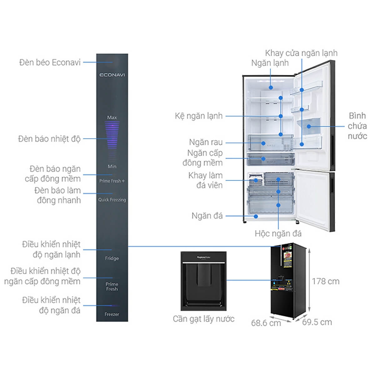 Tủ lạnh Panasonic Inverter 417 lít NR-BX471GPKV