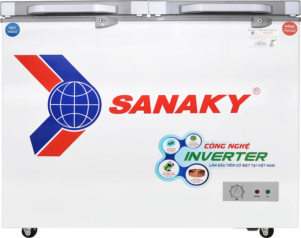 Tủ Đông Kính Cường Lực Inverter Sanaky VH-3699W4K (260L)