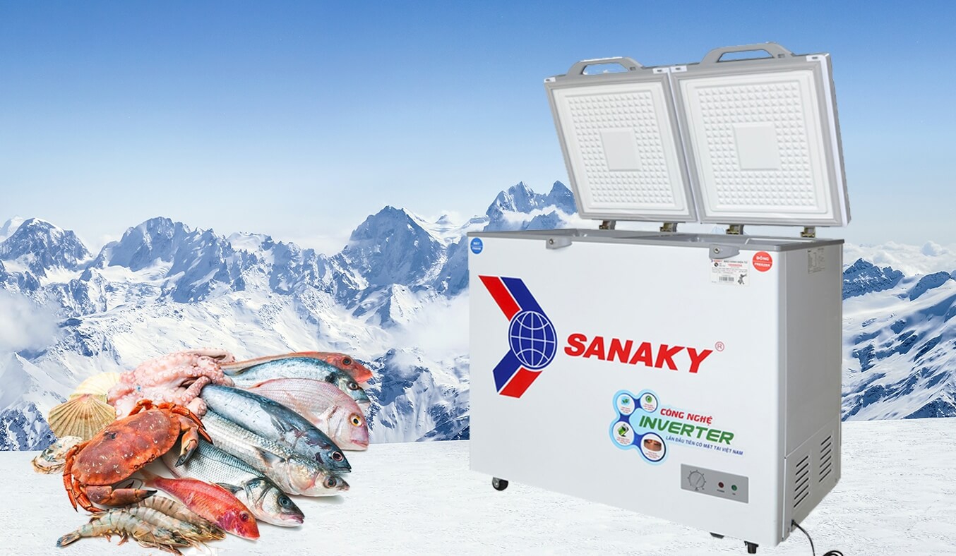 Tủ Đông Kính Cường Lực Inverter Sanaky VH-3699W4K (260L) 1