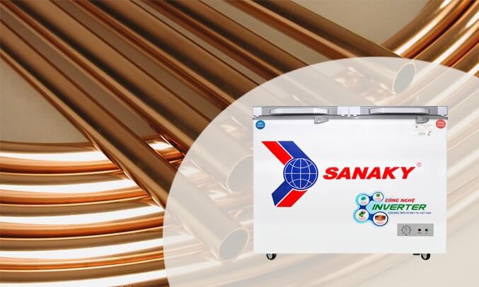 Tủ Đông Kính Cường Lực Inverter Sanaky VH-3699W4K (260L) 2