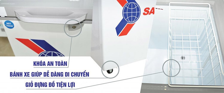 Tủ Đông Kính Cường Lực Inverter Sanaky VH-4099W4K (280L) 5