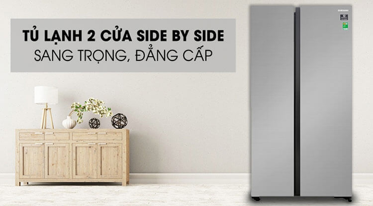 Tủ Lạnh Side By Side Inverter Samsung RS62R5001M9/SV (647L) 1