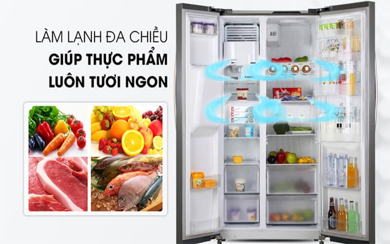 Tủ Lạnh Side By Side KAFF KF-BCD606MBR 3