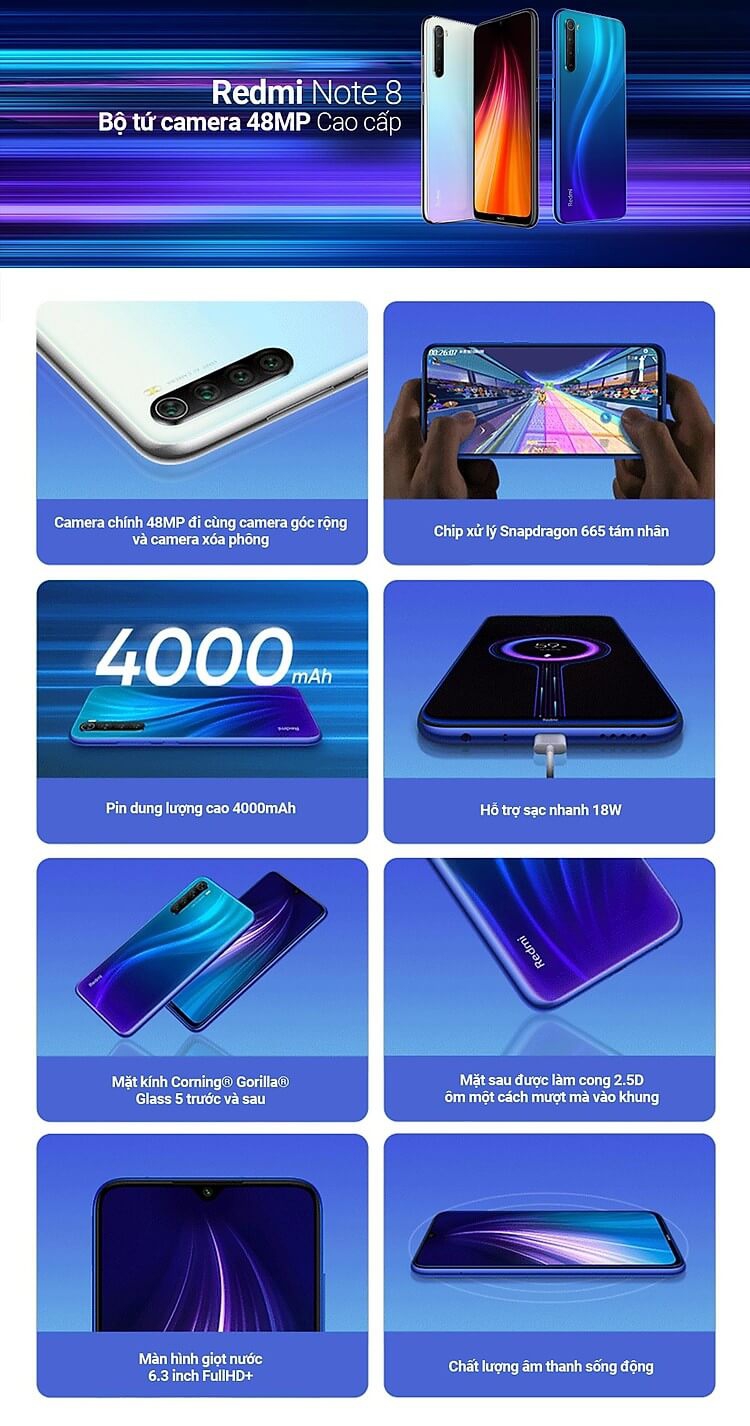 Điện Thoại Xiaomi Redmi Note 8 (3GB/32GB)