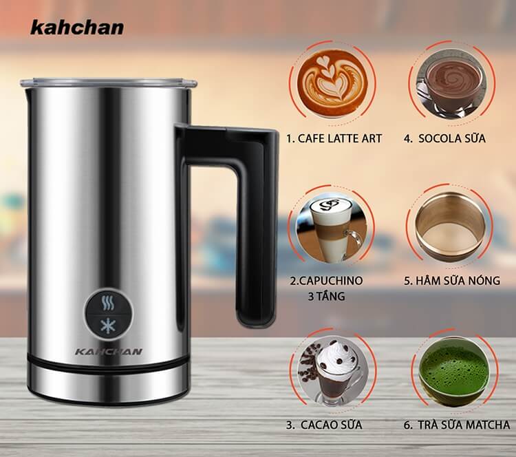 Máy Đánh Sữa Tạo Bọt Cao Cấp Kahchan EP2188 6