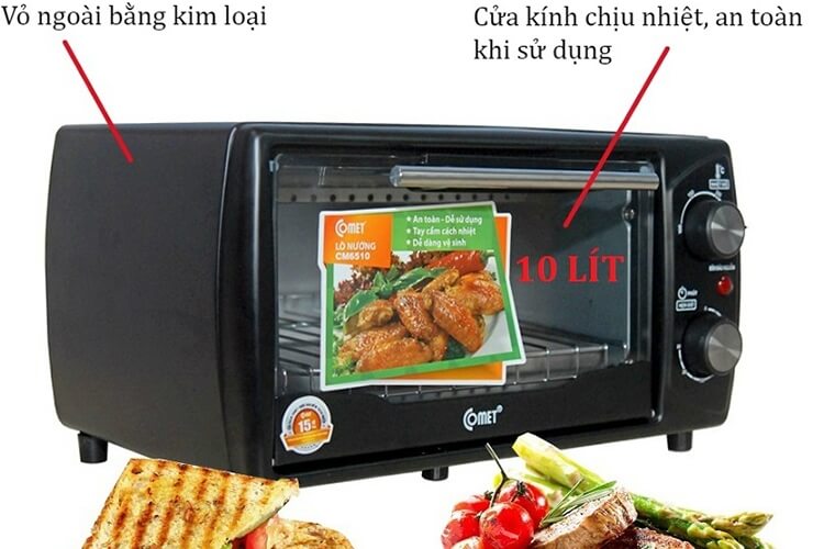Lò Nướng Điện Đa Năng Comet CM6510 (10L) 2