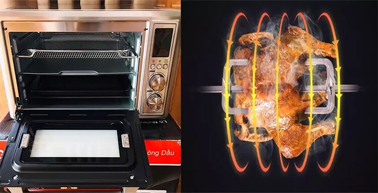Lò Chiên Không Dầu Và Nướng Đối Lưu Galanz KF1830ELQ-H12U 30L 1