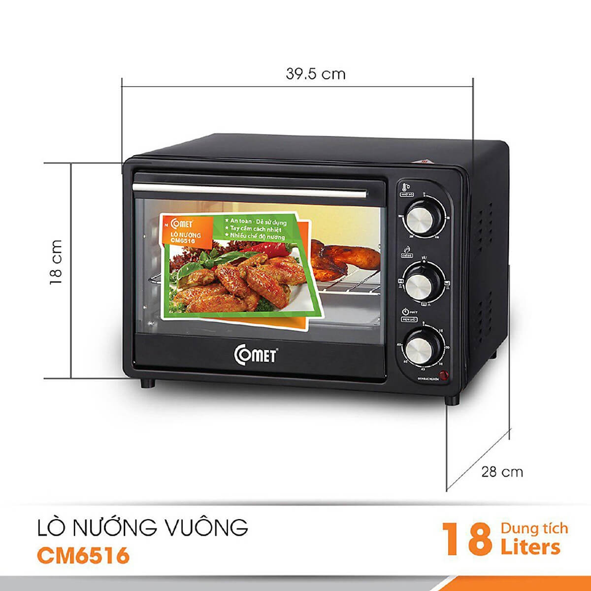 Lò Nướng Đa Năng COMET CM6516-18L 1  