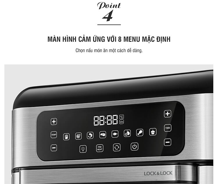 Lò Nướng Chân Không Điện Tử Lock&Lock EJF291BLK 10L 5