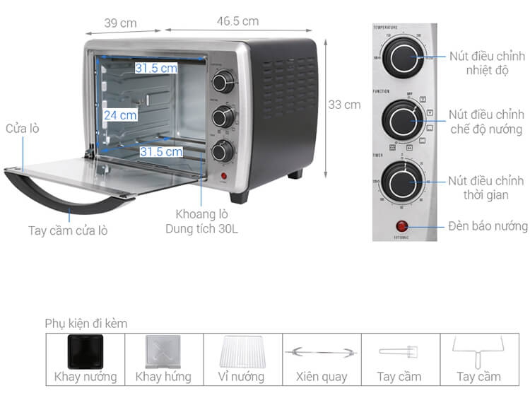 Lò Nướng Electrolux EOT30MXC (30L) 1