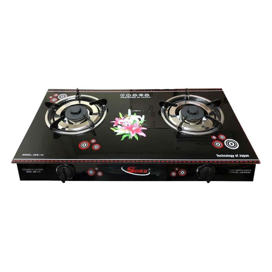 Bếp Gas Đôi Mặt Kính Seika Sen Nhôm SKB113