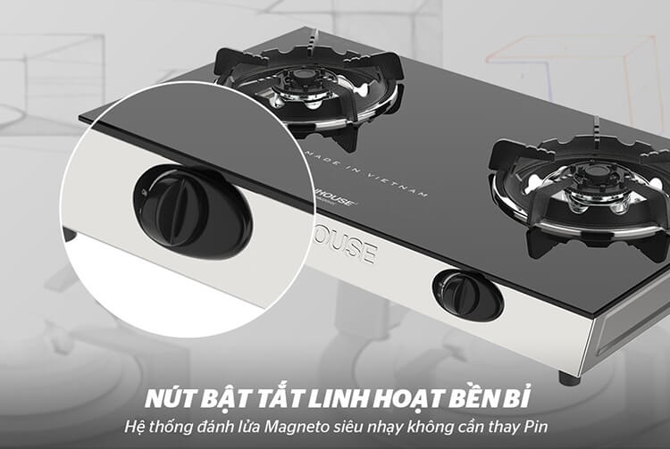 Bếp Gas Dương Kính Sunhouse SHB2201-EC 4
