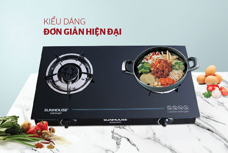 Bếp Gas Dương Mặt Kính Sunhouse SHB204MT 1