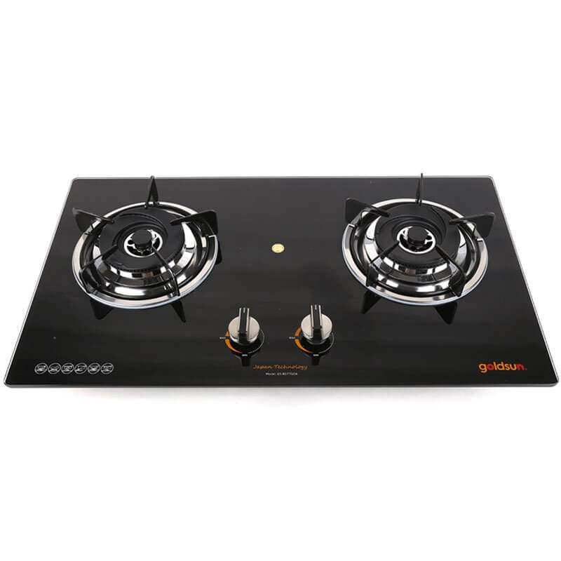Bếp Gas Âm Đôi Mặt Kính Goldsun GS-8077GEA