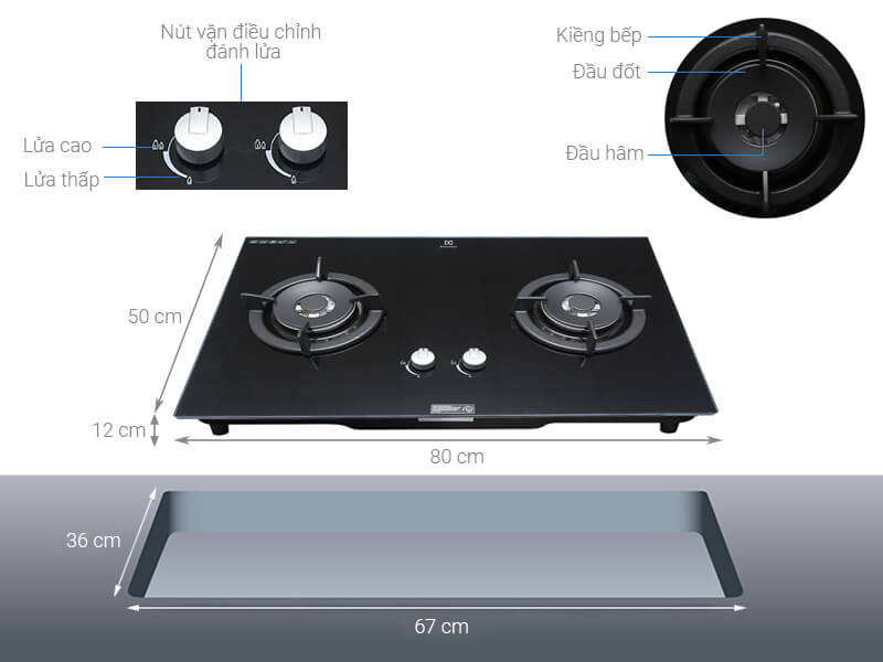 Bếp Gas Âm Electrolux EGT8028CK