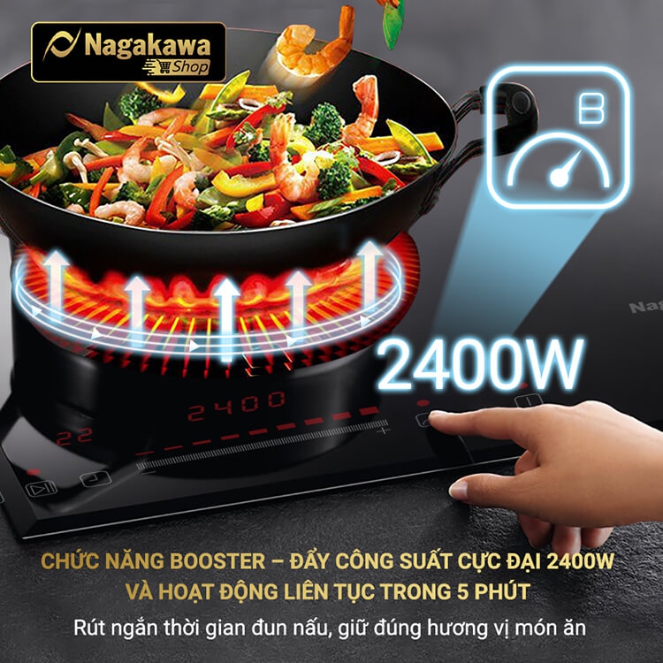 Bếp Đôi Điện Từ Inverter Nagakawa NAG1213M 3