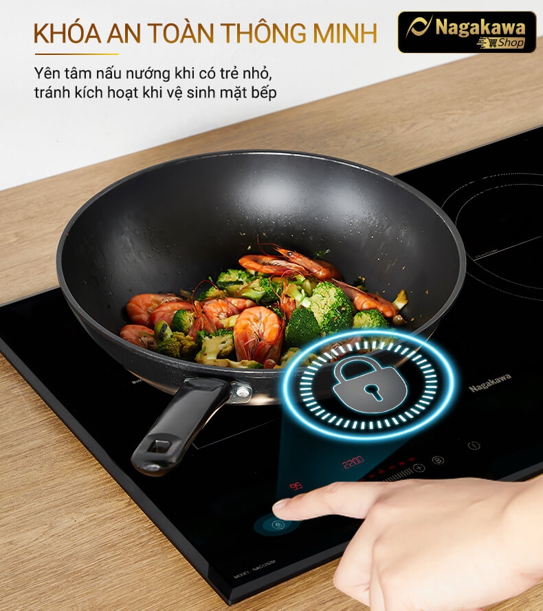 Bếp Âm Đôi Từ Hồng Ngoại Premium Nagakawa NAG1252M