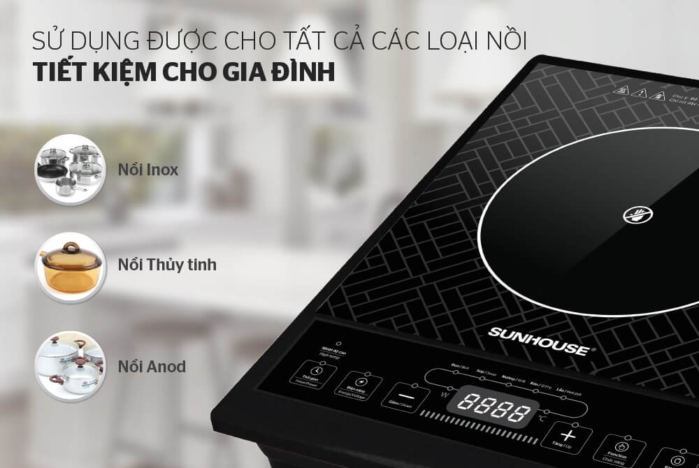 Bếp Hồng Ngoại Cảm Ứng Sunhouse SHD 6011 (2000W) 5