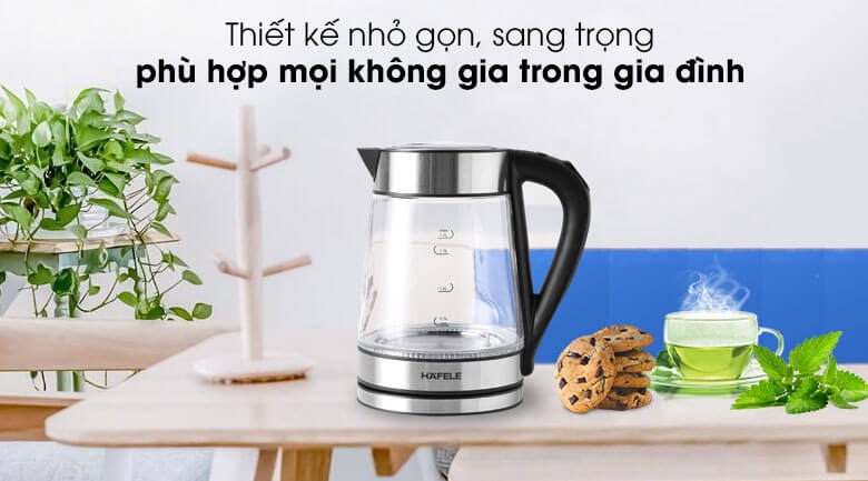 Ấm Đun Nước Mặt Kính Hafele T-602C (1.7 Lít) 1