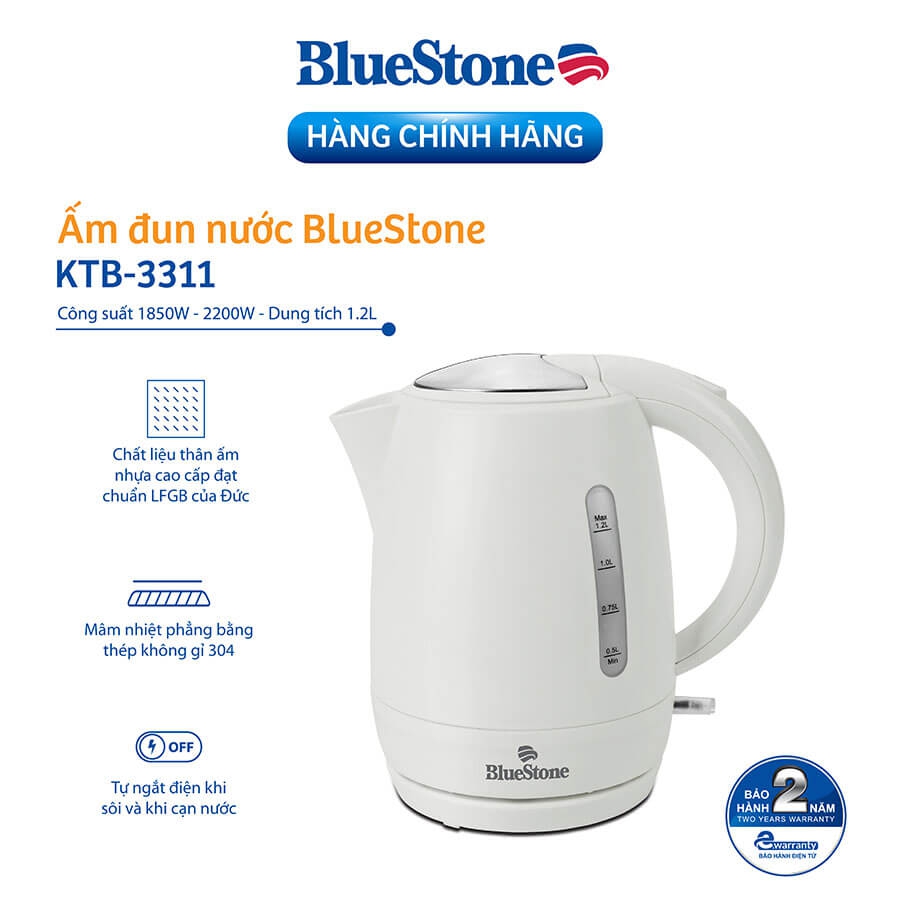 Ấm Đun Nước Siêu Tốc Bluestone KTB-3311 (1,2 Lít)