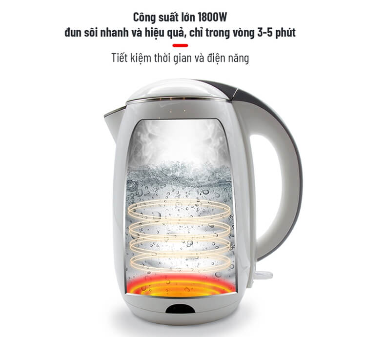 Ấm Đun Siêu Tốc 2 Lớp Nagakawa NAG0314 (1.8 Lít) 5