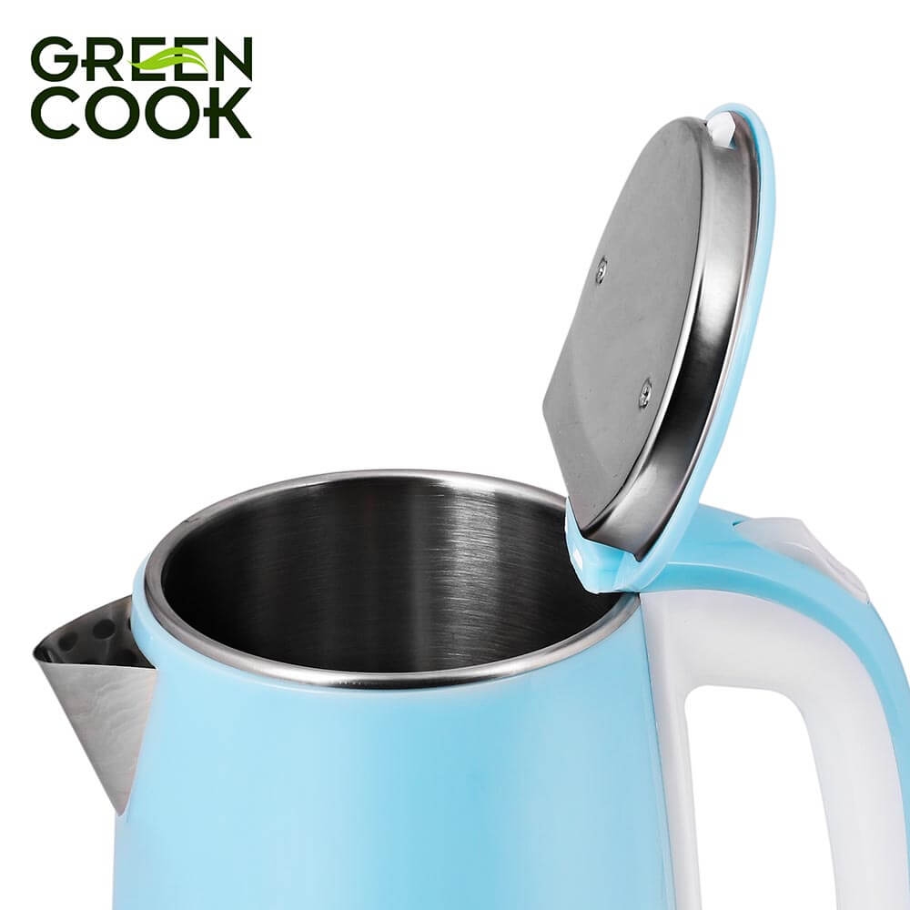 Bình (ấm) đun inox 304 cao cấp 2 lớp chống bỏng 1,7L Green Cook - GCEK-17S15D 1
