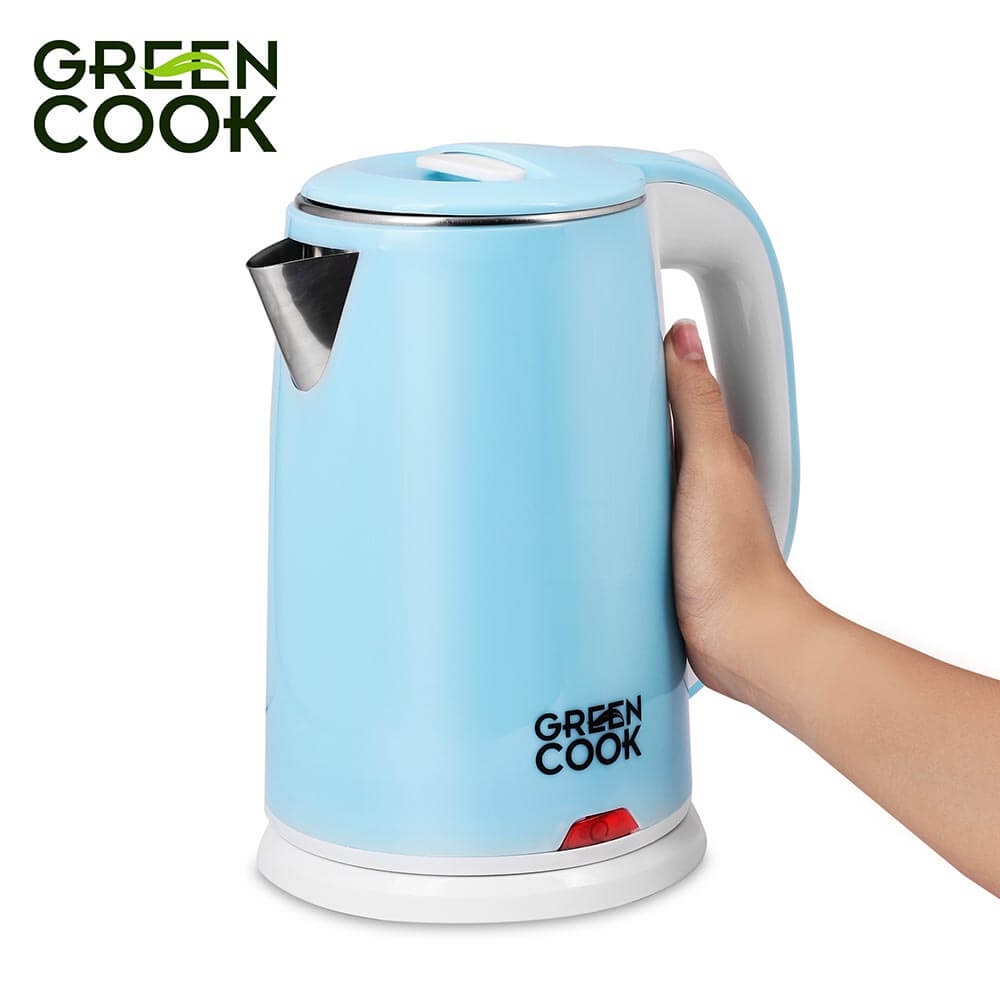 Bình (ấm) đun inox 304 cao cấp 2 lớp chống bỏng 1,7L Green Cook - GCEK-17S15D 2