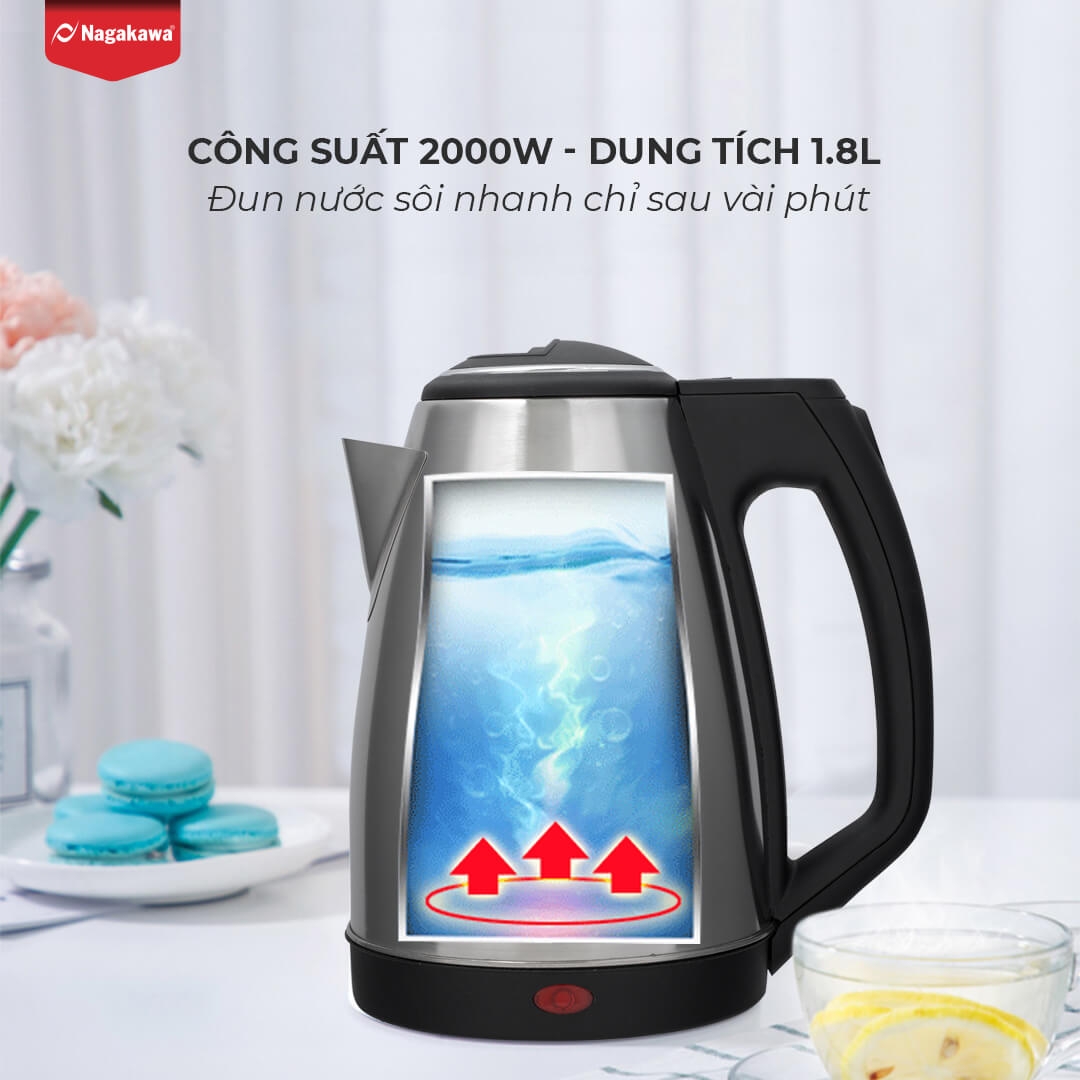 Ấm Siêu Tốc Nagakawa NAG0312 (1.8 Lít) 2