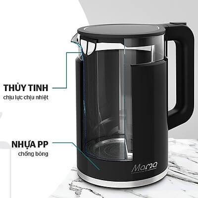 Ấm Siêu Tốc Thủy Tinh Sunhouse SHD1330 (1.7 Lít)