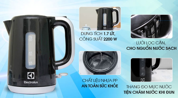 Ấm Đun Nước Electrolux EEK3505 - 1,7L 1