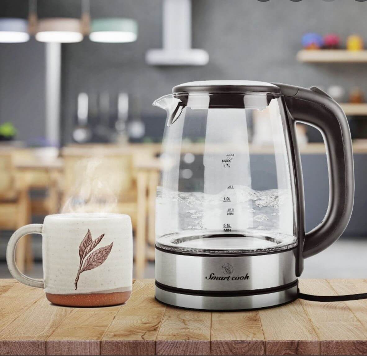 Ấm đun nước siêu tốc thủy tinh cao cấp Smartcook ICS-3859