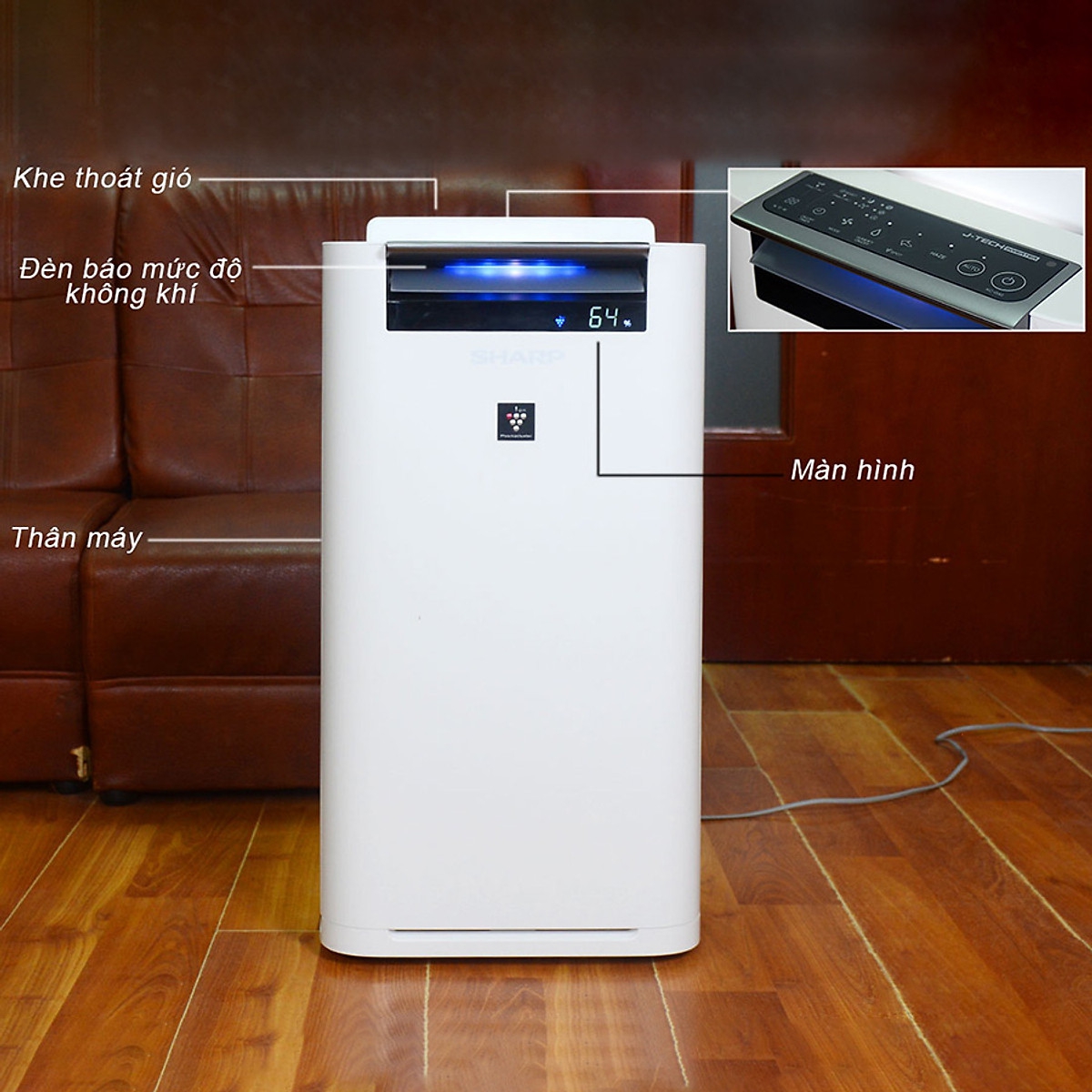 Máy Lọc Không Khí Và Tạo Ẩm Sharp KC-G40EV-W