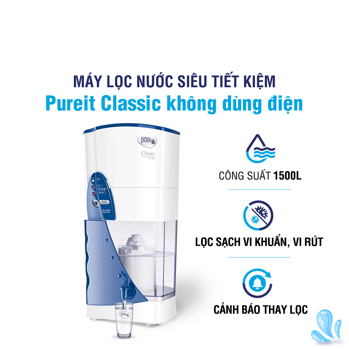 Máy Lọc Nước Pureit Classic Không Dùng Điện