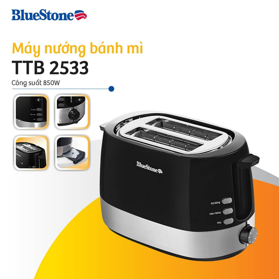 Máy Nướng Bánh Mì Bluestone TTB-2533 (850W) 1