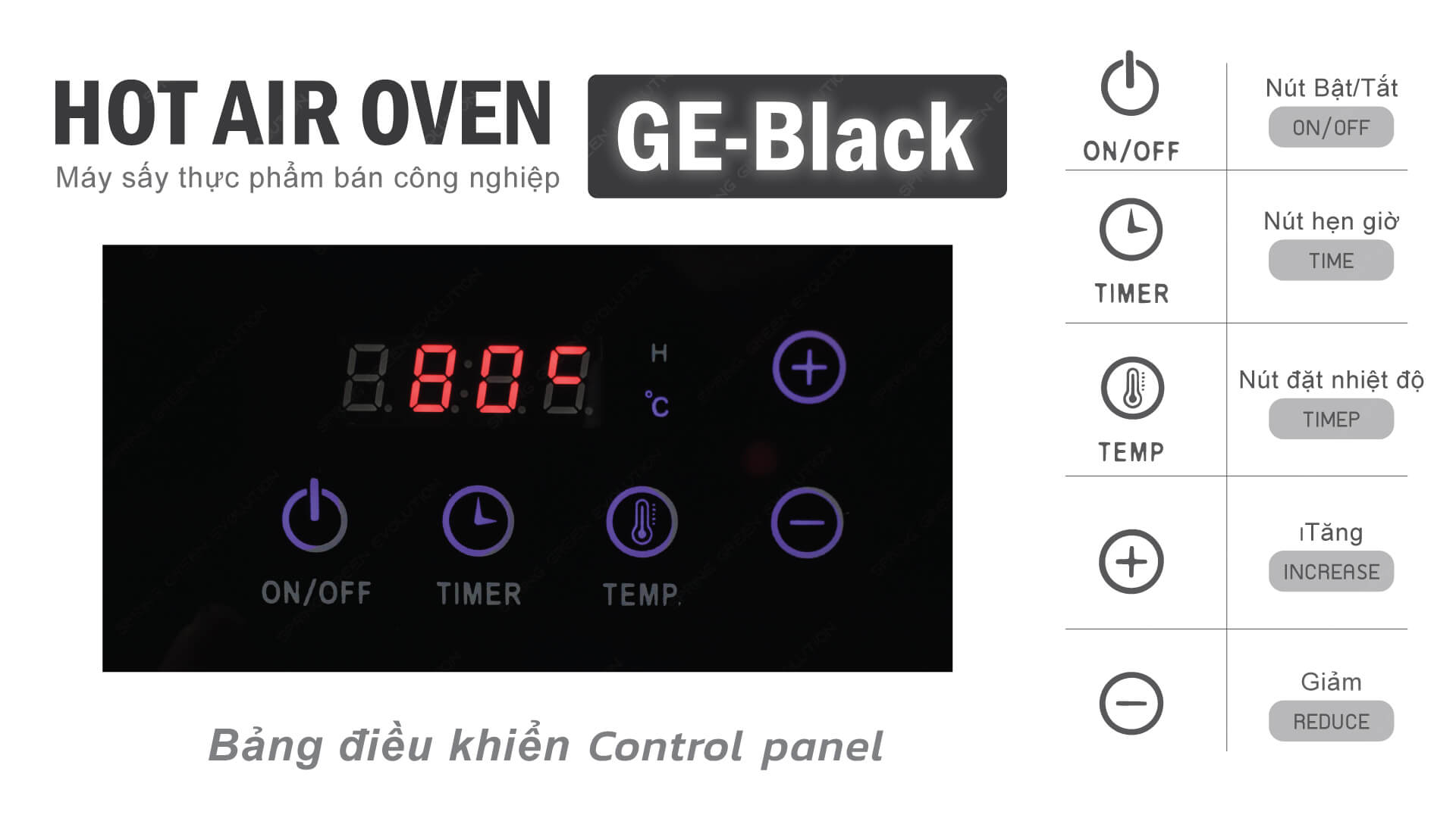 Máy Sấy Thực Phẩm Thế Hệ Mới GE Black 12 Khay 8