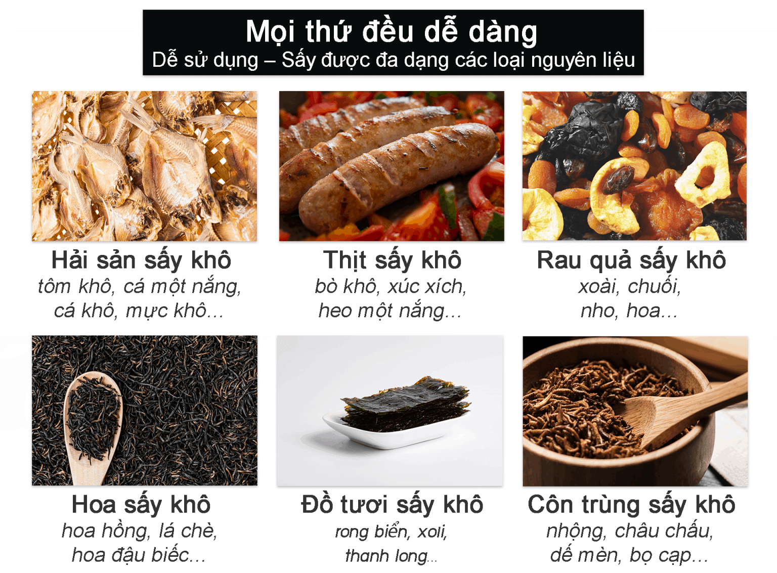 Máy Sấy Thực Phẩm Thế Hệ Mới GE Black 12 Khay 3