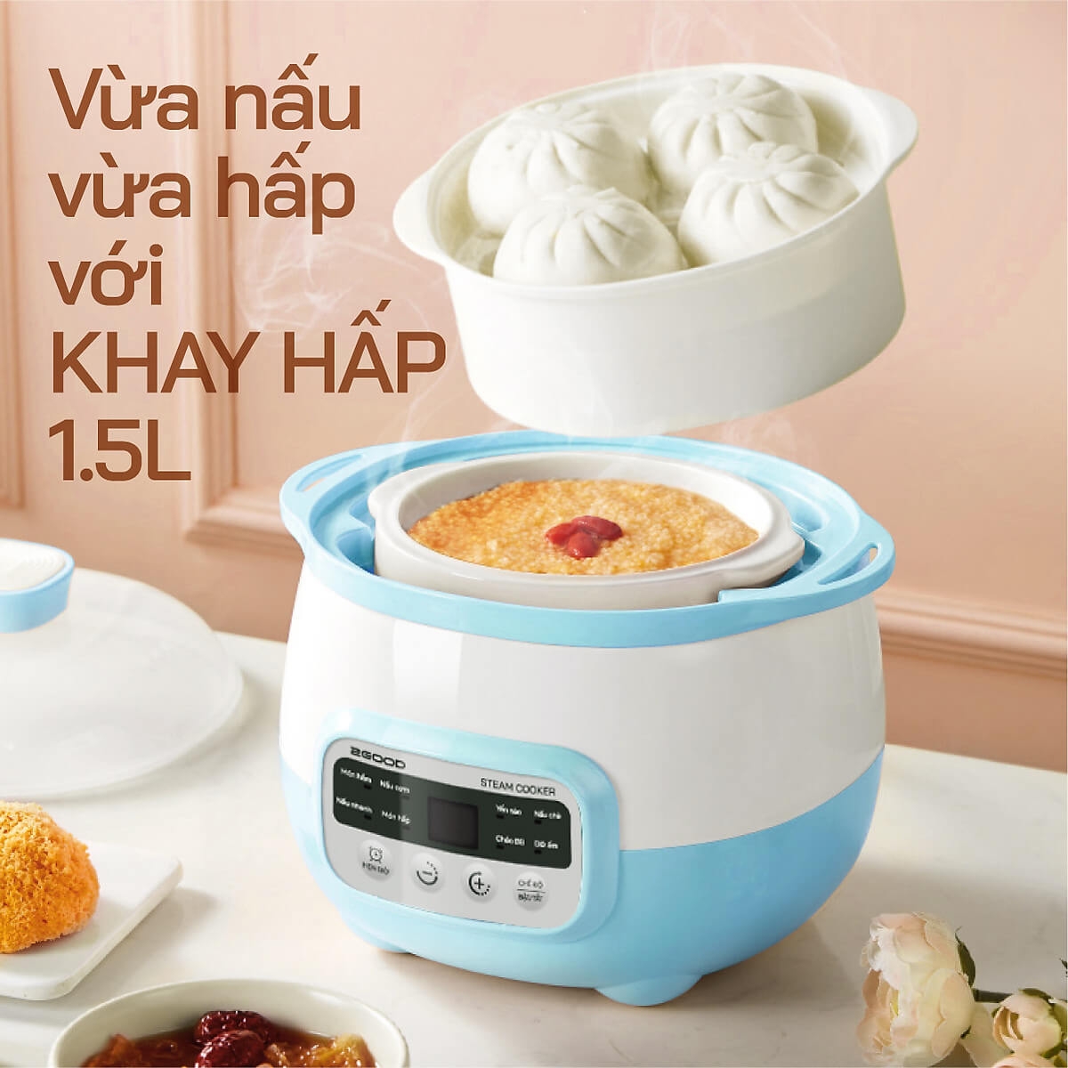 Nồi Nấu Cháo Cách Thủy 2 Tầng 2GOOD A300