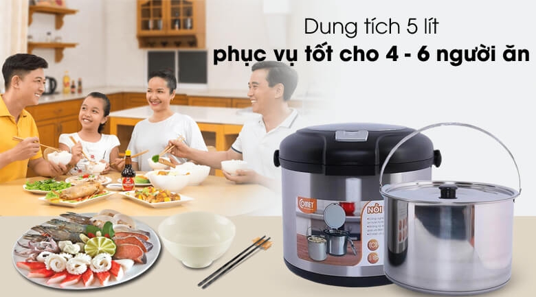 Nồi Ủ Nhiệt Comet CM7661 5.0L 4