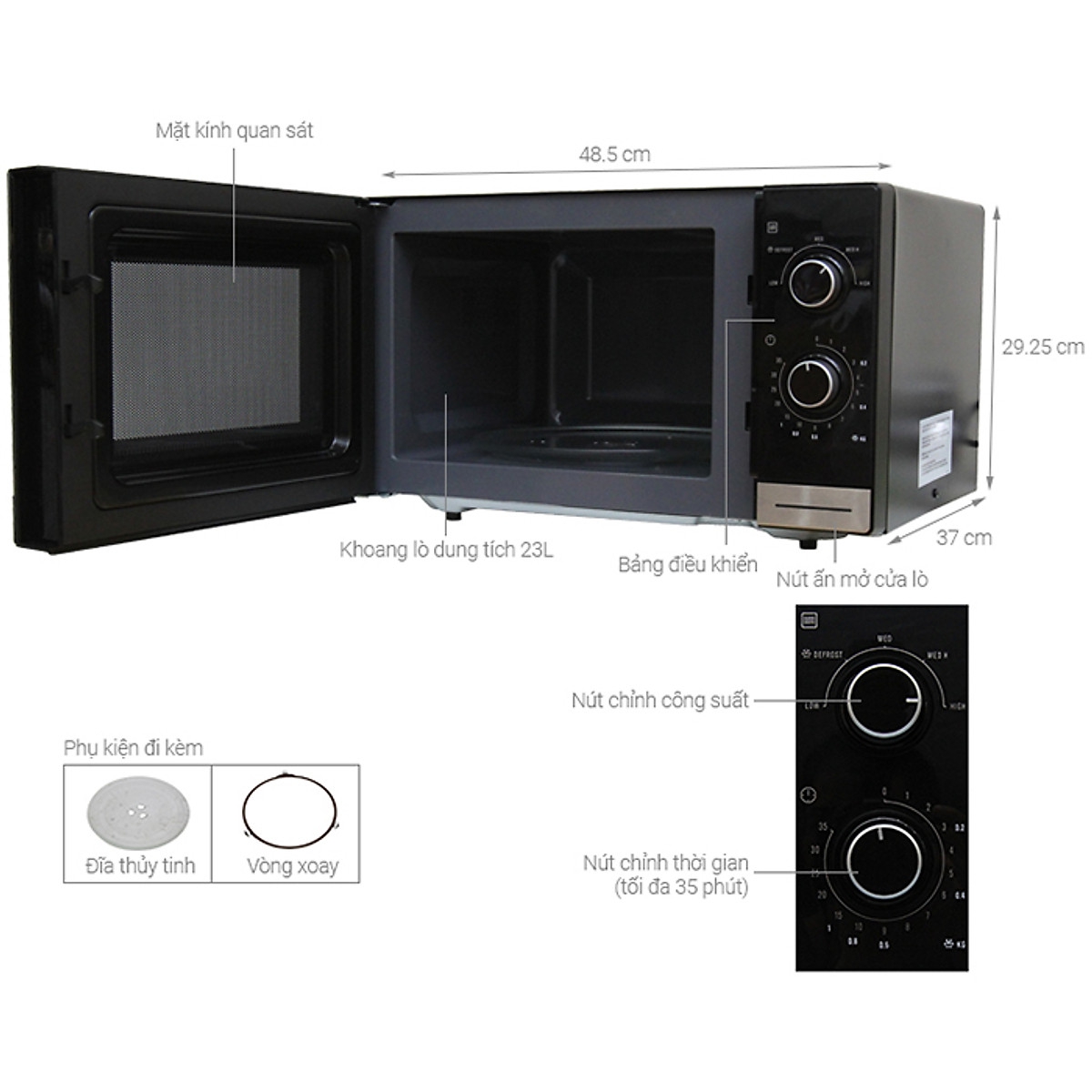 Lò Vi Sóng Electrolux EMM2308X (23 lít)
