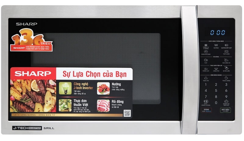 Lò Vi Sóng Điện Tử Có Nướng Sharp R-G52XVN-ST (25 Lít) 1